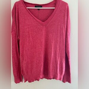 Banana Republic Pink V-Neck Sweater